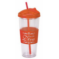 20 OZ. Colored Slider with Color Sleeve Acrylic Tumblers